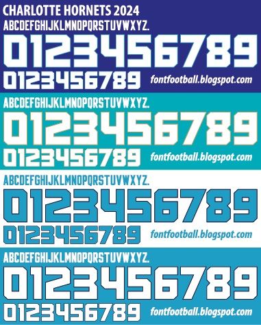 Font Vector Charlotte Hornets NBA 2023 2024 kit