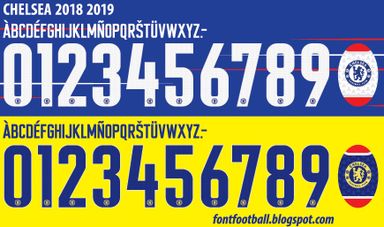 Font Vector Chelsea 2018 2019 kit