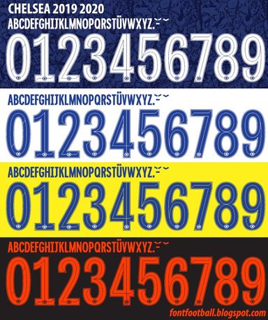 Font Vector Chelsea 2019 2020 kit