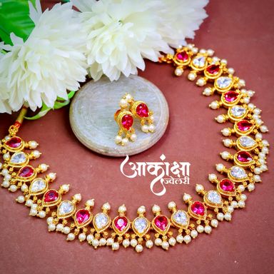Rukhmini Ruby White Chinchpeti