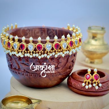 Rukhmini Ruby White Chinchpeti
