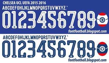 Font Vector Chelsea UCL 2015 2016 kit