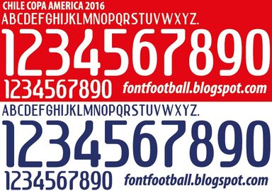 Font Vector Chile Copa America Centenario 2016 kit