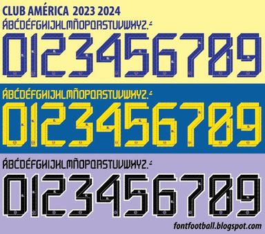 Font Vector Club América 2023 2024 kit