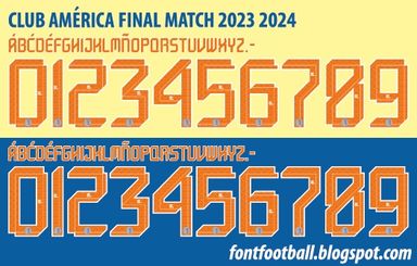 Font Vector Club América Final Version 2023 2024 Shirt