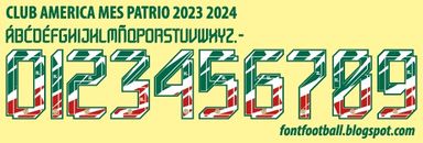 Font Vector Club América Mes Patrio 2023 2024 kit