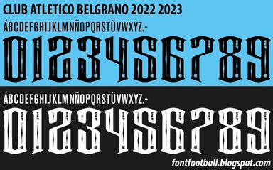 Font Vector Club Atletico Belgrano 2022 2023 kit