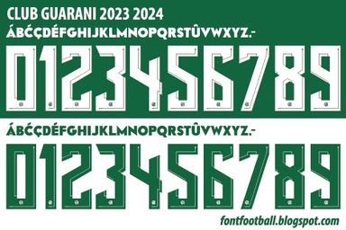 Font Vector Club Guarani 2023 2024 kit