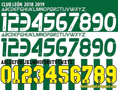 Font Vector Club León 2018 2019 kit