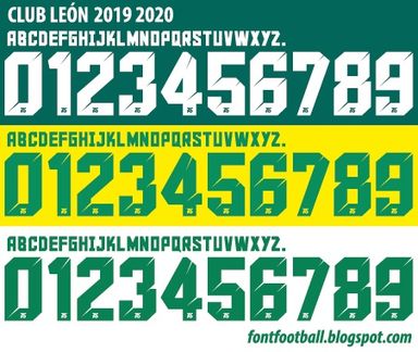 Font Vector Club León 2019 2020 kit
