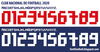 Font Vector Club Nacional de Football 2020 kit