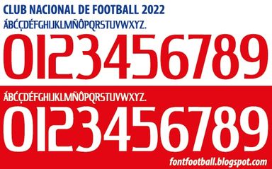 Font Vector Club Nacional de Football 2022 kit