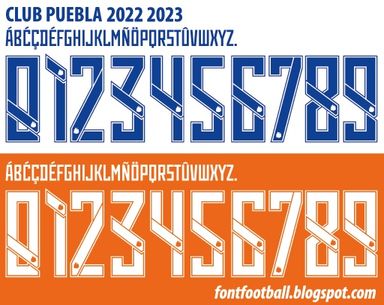 Font Vector Club Puebla 2022 2023 kit