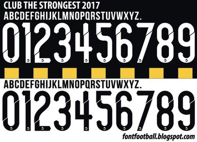 Font Vector Club The Strongest 2017 kit