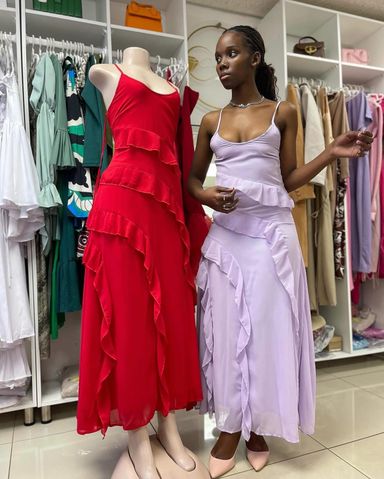 Ruffle hem dress 