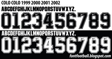 Font Vector Colo Colo 1999 2000 2001 2002 kit