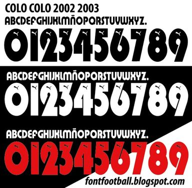 Font Vector Colo Colo 2002 2003 kit