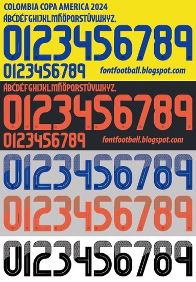 Font Vector Colombia Copa America 2024 kit