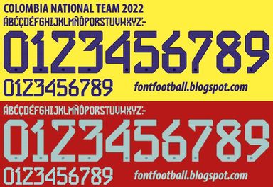 Font Vector Colombia National Team 2022 kit