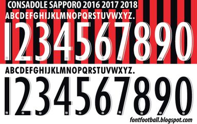 Font Vector Consadole Sapporo 2016 2017 2018 kit