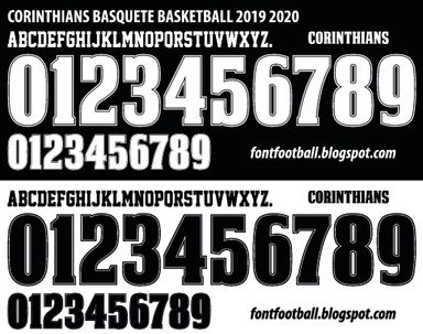 Font Vector Corinthians Basquete Basketball 2019 2020 kit