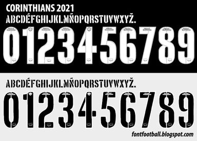 Font Vector Corinthians FC 2021 kit