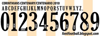Font Vector Corinthians FC Centenary Centenario 2010 kit