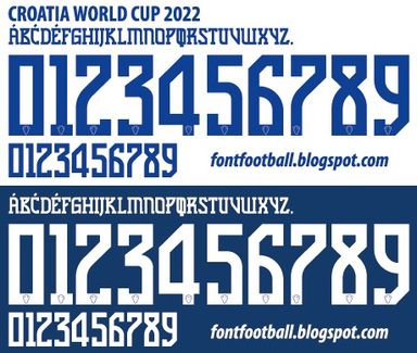 Font Vector Croatia World Cup 2022 kit