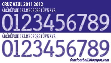 Font Vector Cruz Azul 2011 2012 kit