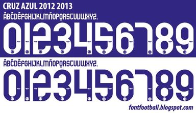 Font Vector Cruz Azul 2012 2013 kit