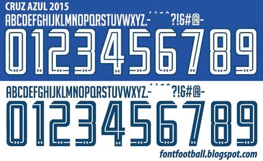 Font Vector Cruz Azul 2015 Shirt