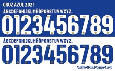 Font Vector Cruz Azul 2021 kit