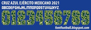 Font Vector Cruz Azul Edición Ejército Mexicano 2021 kit
