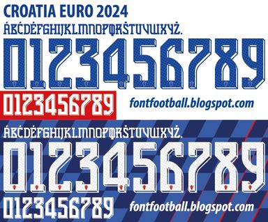 Font Vector Croatia Euro 2024 kit