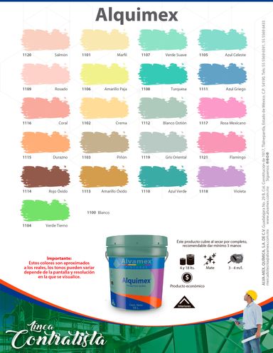 Pintura vinilica AQ Pinturama 19 Lt