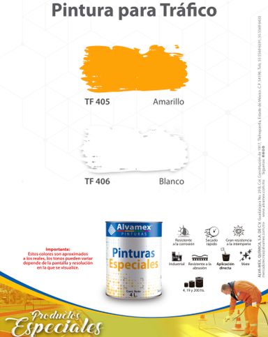 Pintura de tráfico TF400 Pinturama 19 Lt