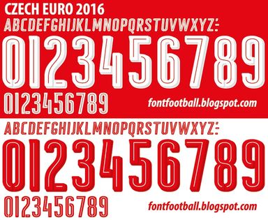 Font Vector Czech Euro 2016 kit