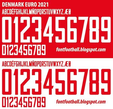 Font Vector Denmark Euro 2020 2021 kit