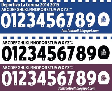 Font Vector Deportivo La Coruna 2014 2015 kit