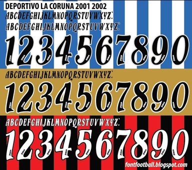 Font Vector Deportivo La Coruna 2001 2002 kit