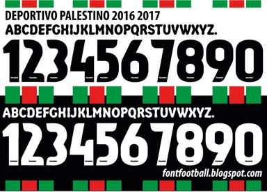 Font Vector Deportivo Palestino 2016 2017 kit