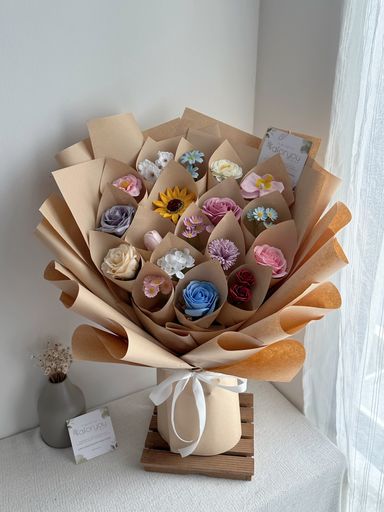 Soap Flower Bouquet ｜一岁一花（牛皮纸款） 