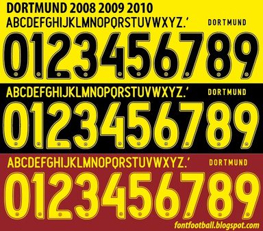 Font Vector Dortmund 2008 2009 kit