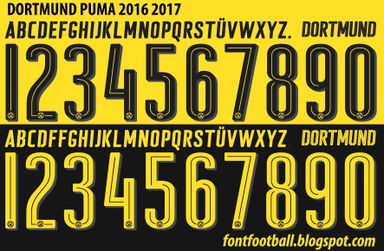 Font Vector Dortmund 2016 2017 kit