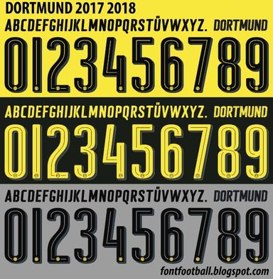 Font Vector Dortmund 2017 2018 kit