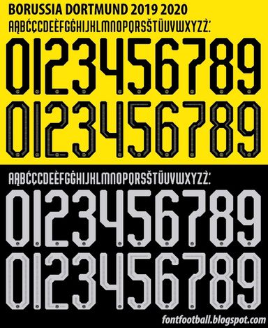 Font Vector Dortmund 2019 2020 kit