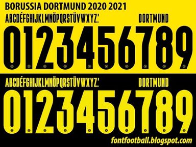 Font Vector Dortmund 2020 2021 kit