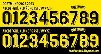 Font Vector Dortmund 2022 2023 kit