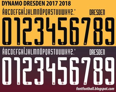 Font Vector Dynamo Dresden 2017 2018 kit