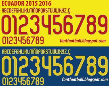 Font Vector Ecuador 2015 2016 kit